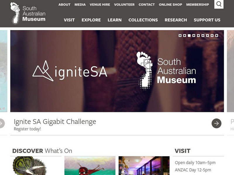 South Australian Museum Website South Australian Museum Website