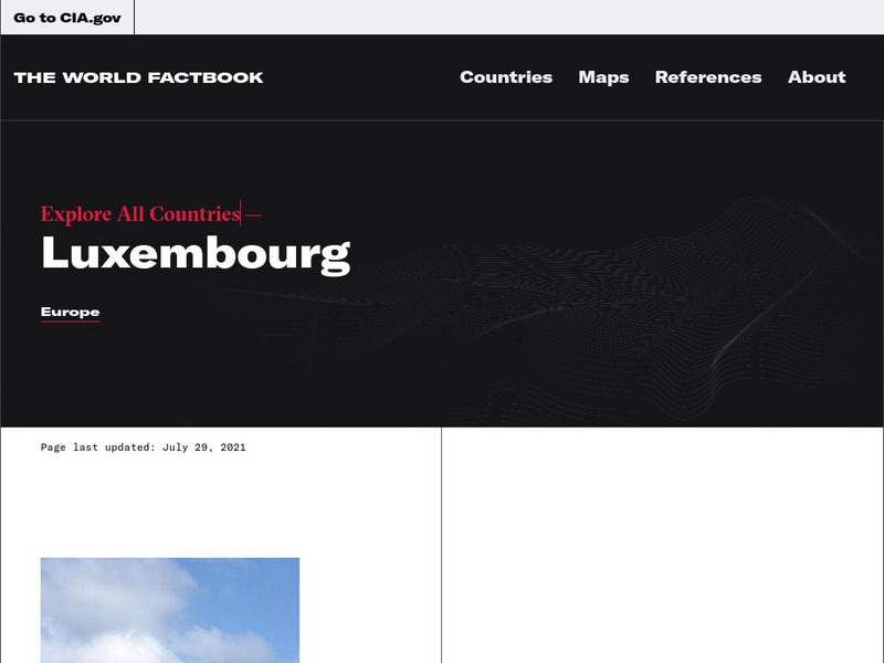 Cia: World Factbook: Luxembourg Handout Cia: World Factbook: Luxembourg Handout