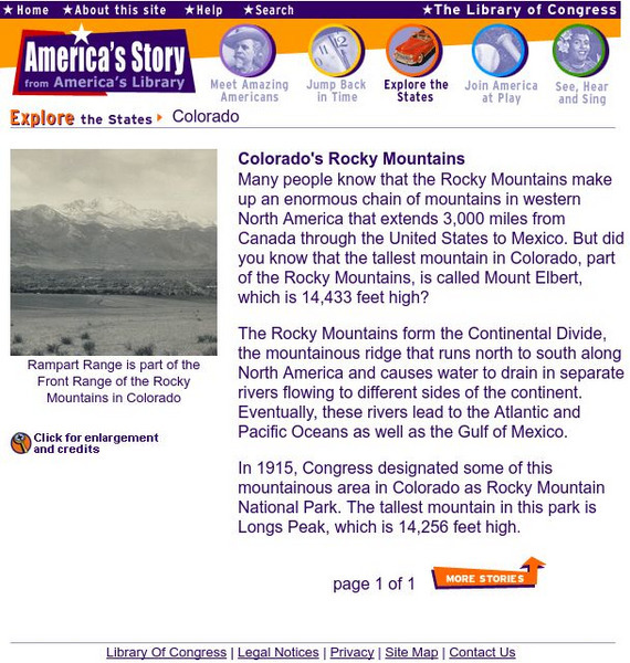 Loc: Colorado's Rocky Mountains Handout Loc: Colorado's Rocky Mountains Handout