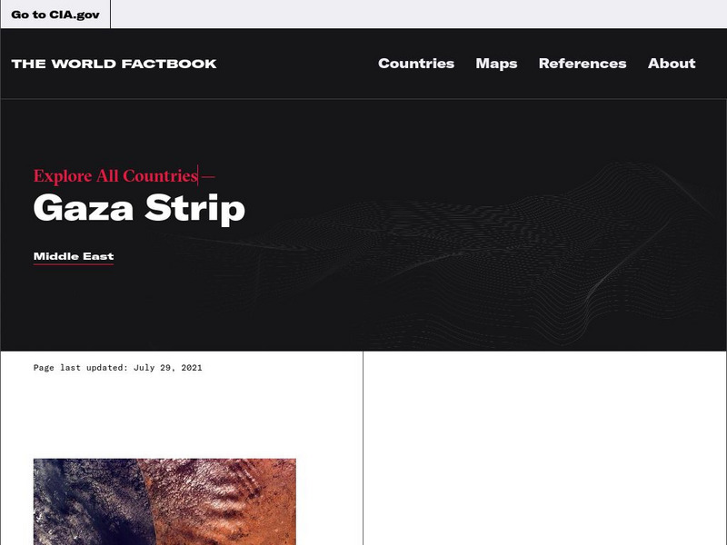 Cia: World Factbook: Gaza Strip Handout Cia: World Factbook: Gaza Strip Handout