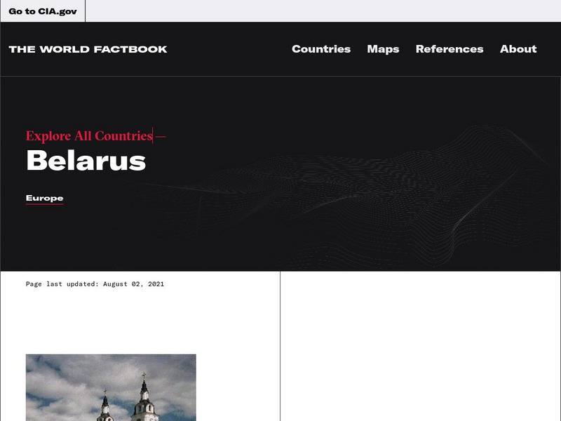 Cia: World Factbook: Belarus Handout Cia: World Factbook: Belarus Handout
