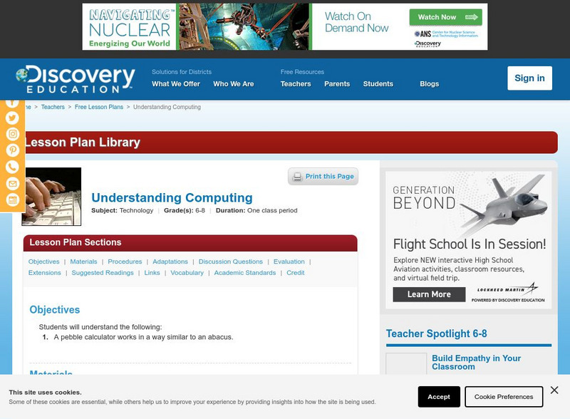 Discovery Education: Understanding Computing Lesson Plan Discovery Education: Understanding Computing Lesson Plan