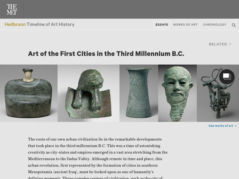 Metropolitan Museum of Art: Art of the First Cities Handout