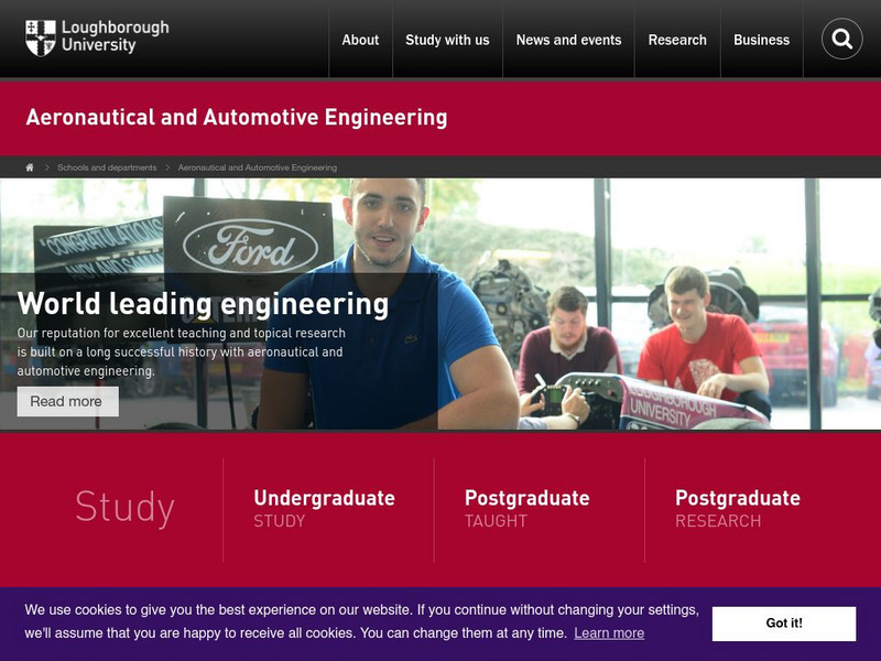 Department of Aeronautical and Automotive Engineering Website