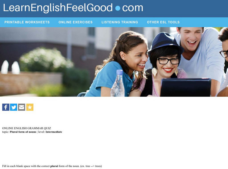 Learn English free.com: Plural Form of Nouns Unknown Type Learn English free.com: Plural Form of Nouns Unknown Type