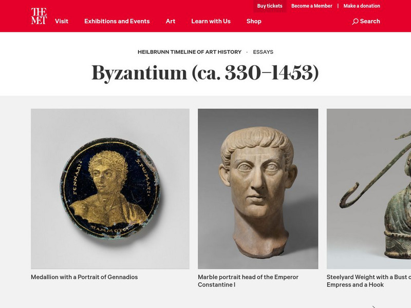 Metropolitan Museum of Art: Byzantium Graphic Metropolitan Museum of Art: Byzantium Graphic