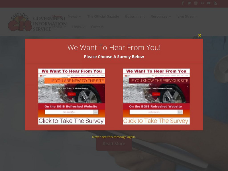 Barbados Government Information Service Website Barbados Government Information Service Website