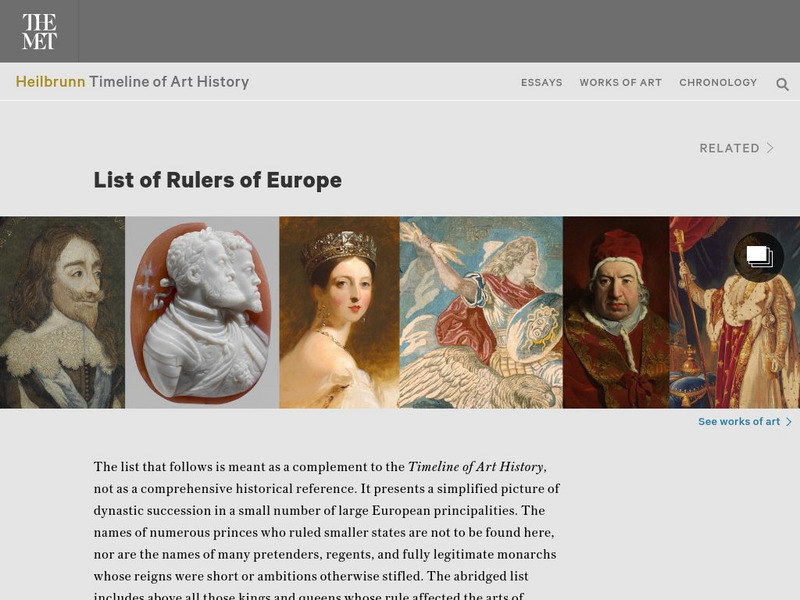 Metropolitan Museum of Art: List of Popes Website Metropolitan Museum of Art: List of Popes Website