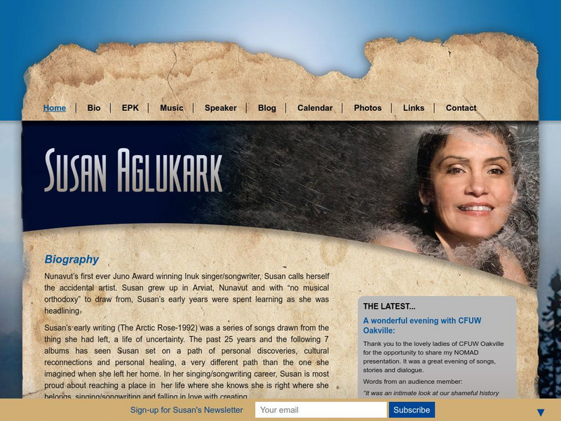 Susan Aglukark Online Handout