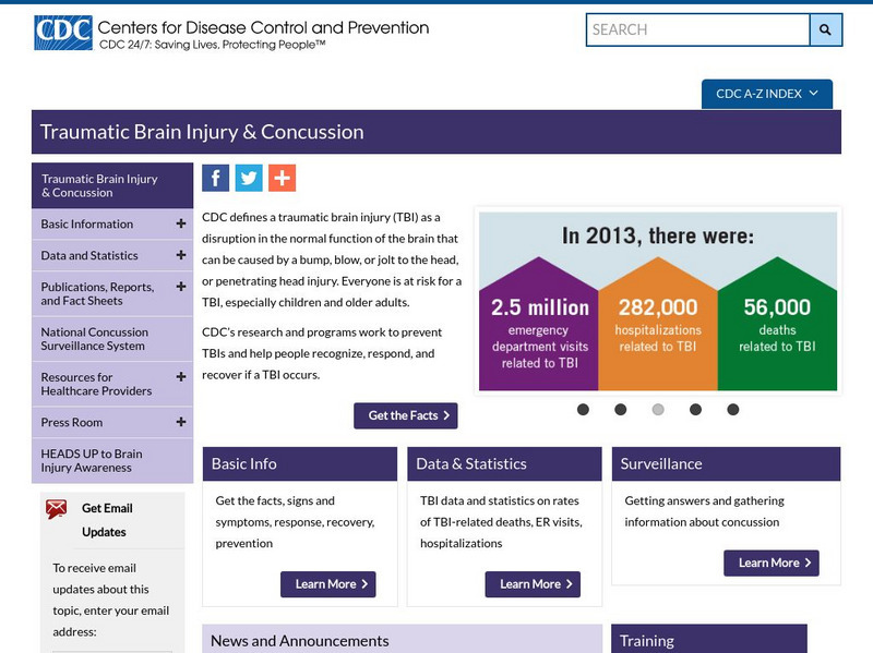 Centers for Disease Control: Traumatic Brain Injury Handout