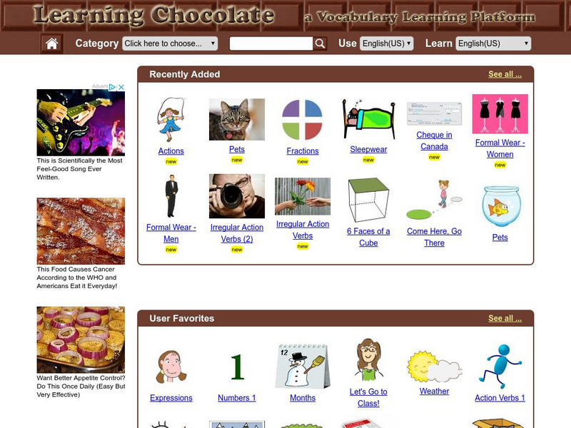 Learning Chocolate: Ell Listening Website Learning Chocolate: Ell Listening Website