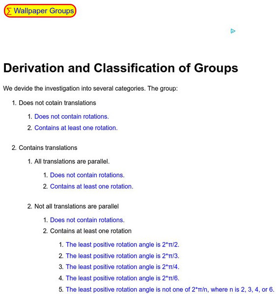 Derivation and Classification of Groups Unit Plan Derivation and Classification of Groups Unit Plan
