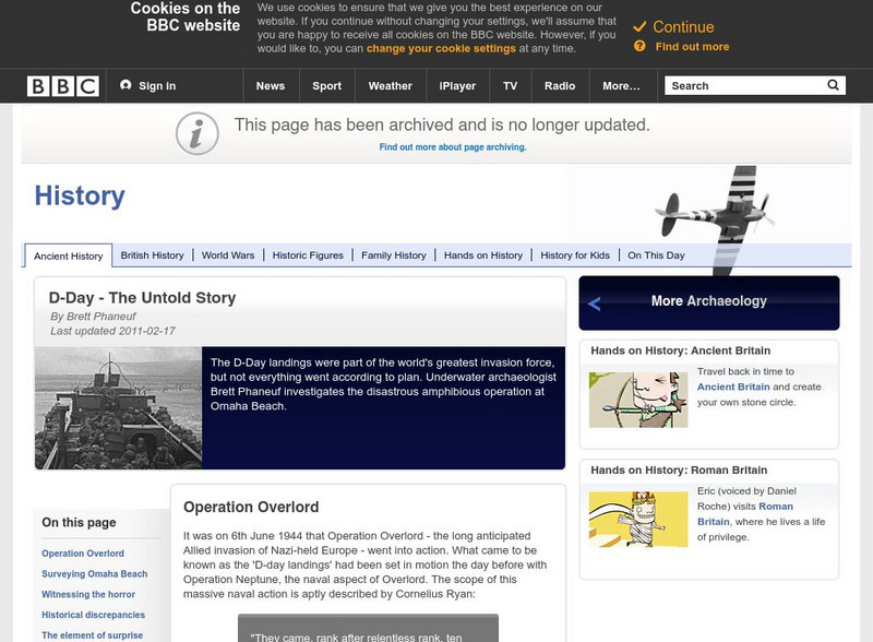 Bbc: History: Archeology: D Day: The Untold Story Handout Bbc: History: Archeology: D Day: The Untold Story Handout