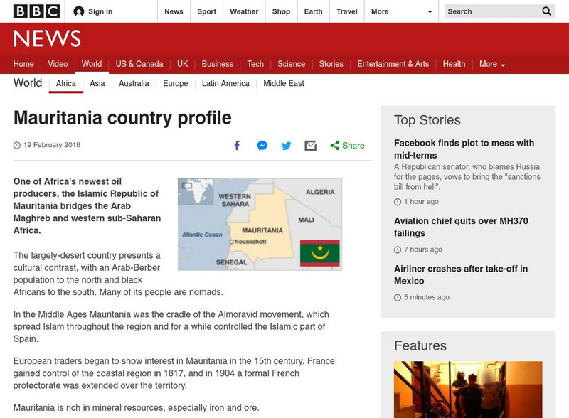 Bbc News: Country Profile Mauritania Website Bbc News: Country Profile Mauritania Website