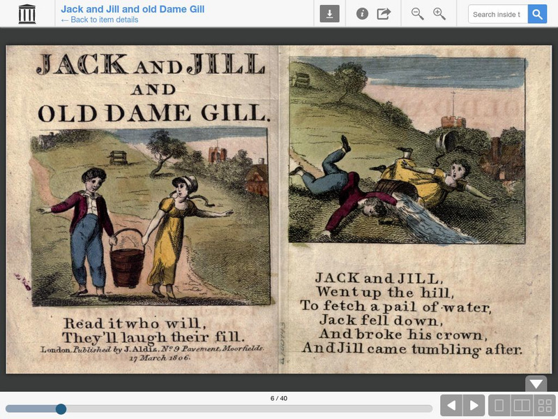 Open Library: Jack and Jill and Old Dame Gill (1806) Primary Open Library: Jack and Jill and Old Dame Gill (1806) Primary