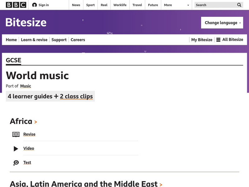 Bbc Schools: Gcse Bitesize: Music: World Music Unit Plan Bbc Schools: Gcse Bitesize: Music: World Music Unit Plan