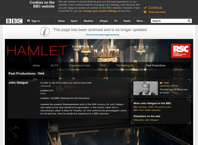 Bbc: Bbc Four: Audio Interviews: John Gielgud Audio