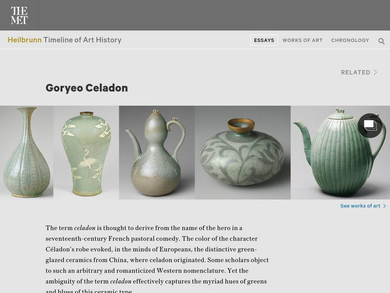 Metropolitan Museum of Art: Goryeo Celadon Handout Metropolitan Museum of Art: Goryeo Celadon Handout