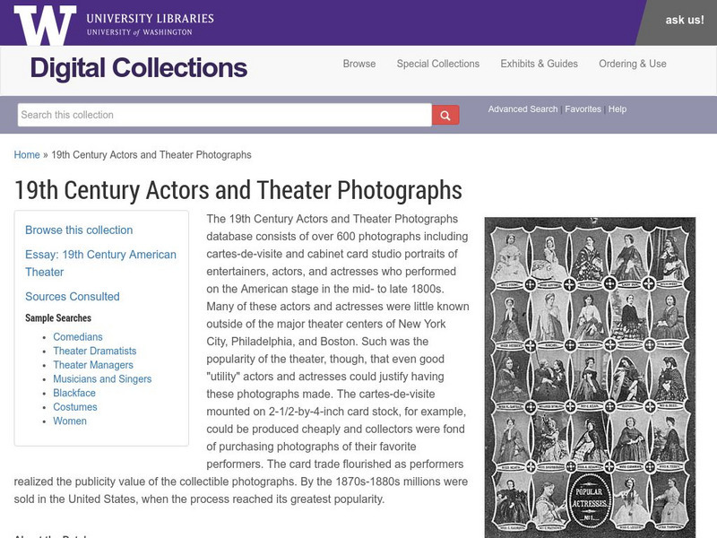 University of Washington Libraries: 19th Century Actors Photographs Graphic University of Washington Libraries: 19th Century Actors Photographs Graphic