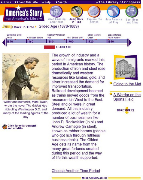 Loc: America's Story: Gilded Age (1878 1889) Website Loc: America's Story: Gilded Age (1878 1889) Website