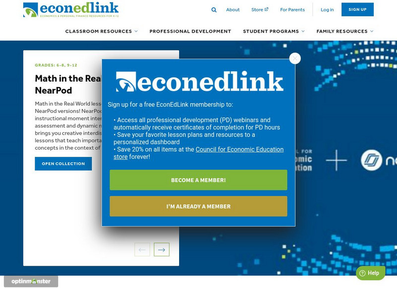 Econ Ed Link: Econ Ed Link Collection Unit Plan Econ Ed Link: Econ Ed Link Collection Unit Plan