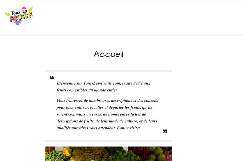 Tous Les Fruits: Fruits Website