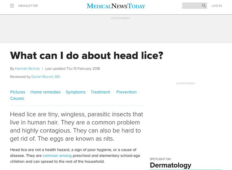 Medical News Today: What Are Head Lice? Article