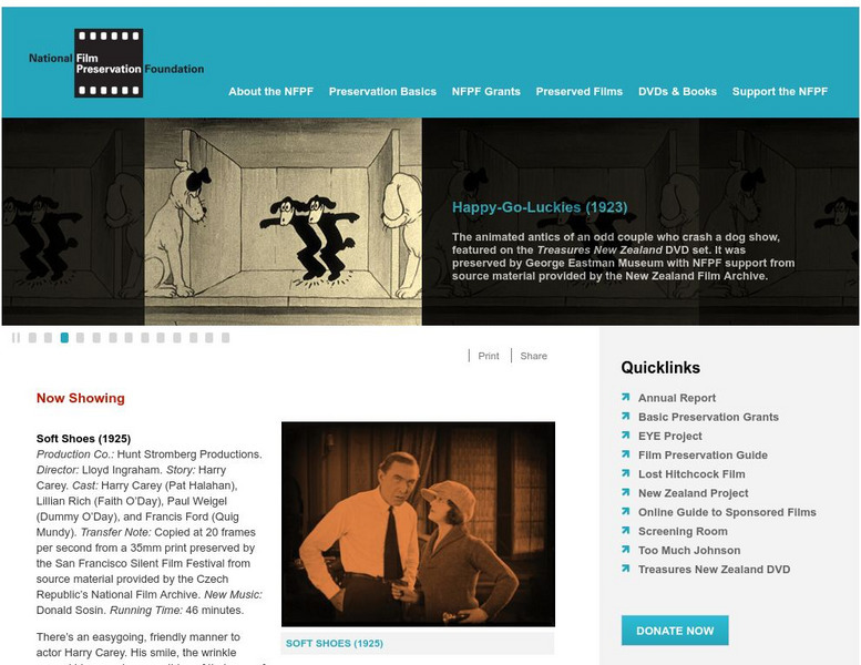 National Film Preservation Foundation: Home Website