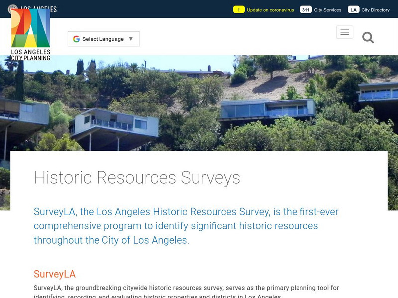 Office of Historic Resources, City of Los Angeles: Survey La Website Office of Historic Resources, City of Los Angeles: Survey La Website