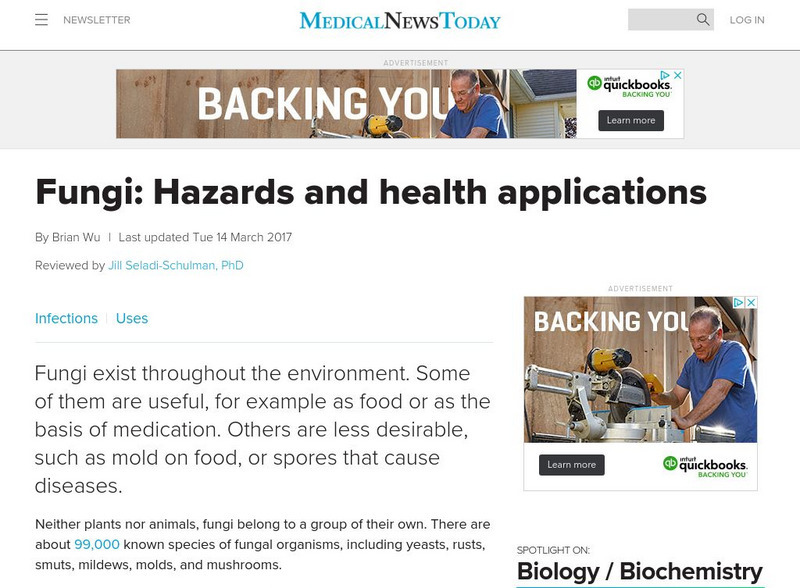 Medical News Today: Articles: Biology: What Is Fungus? What Are Fungi? Handout