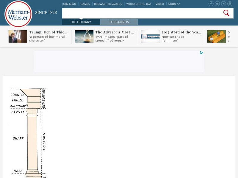 Merriam Webster: Column Graphic