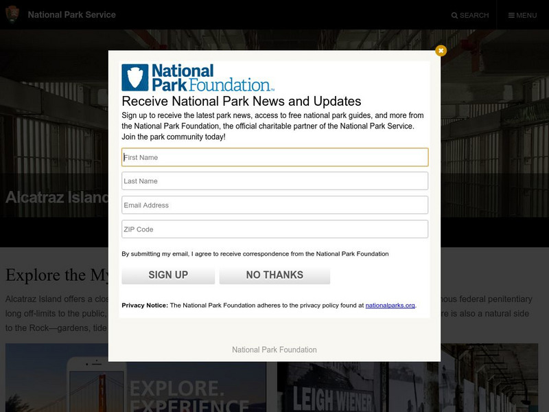 National Park Service: Alcatraz Island Website National Park Service: Alcatraz Island Website