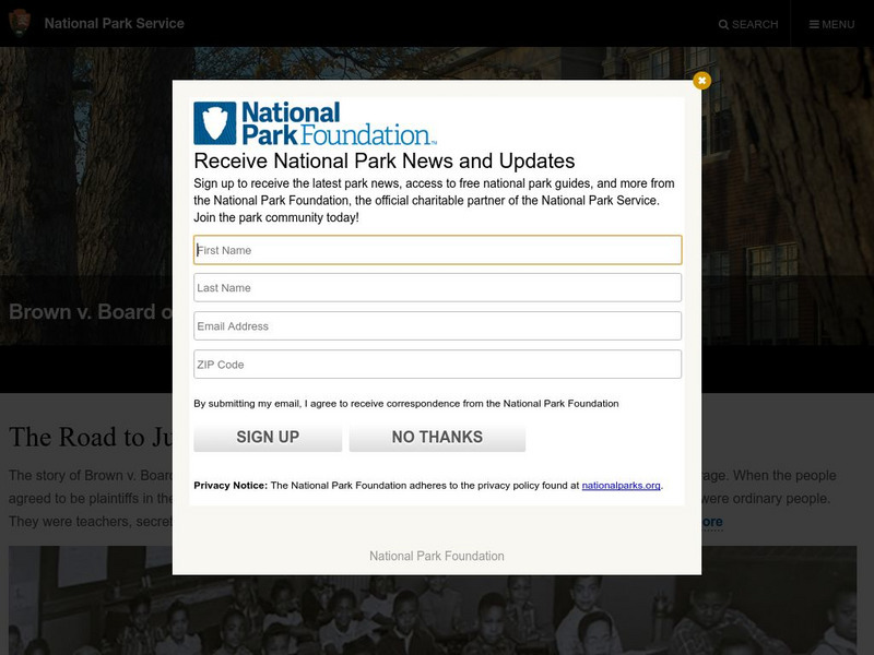 National Park Service: Brown v. Board of Education Activity National Park Service: Brown v. Board of Education Activity