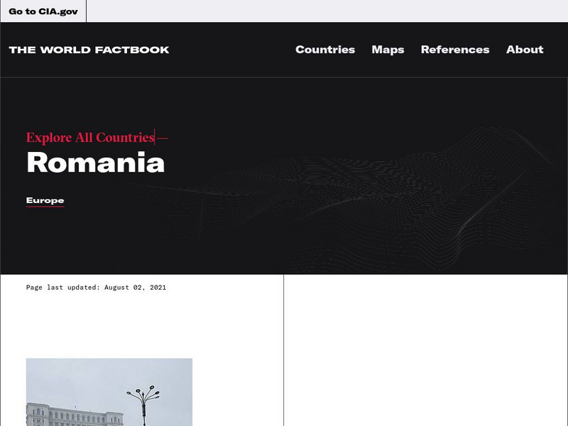 Cia: World Factbook: Romania Handout Cia: World Factbook: Romania Handout