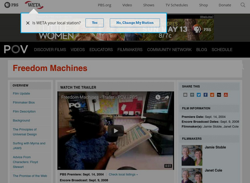 Pbs: Pov: Freedom Machines: Technology Transforming Lives Instructional Video