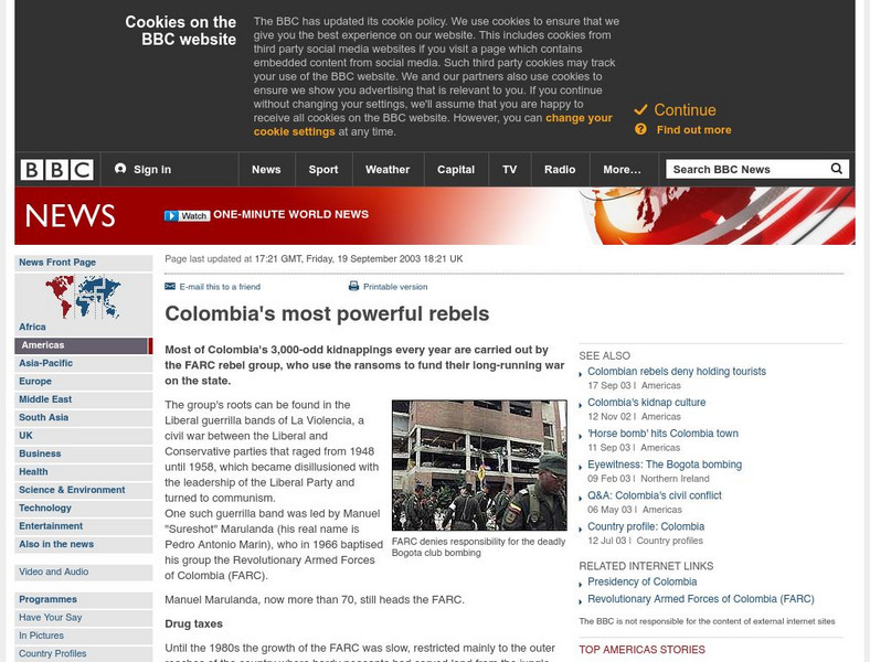 Bbc News: Colombia's Most Powerful Rebels Handout Bbc News: Colombia's Most Powerful Rebels Handout