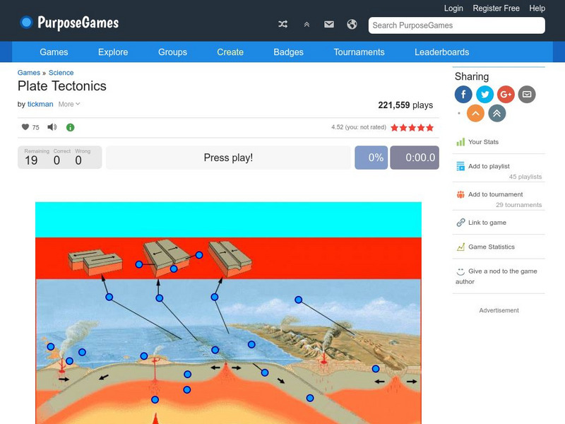 Purpose Games: Plate Tectonics Interactive Purpose Games: Plate Tectonics Interactive