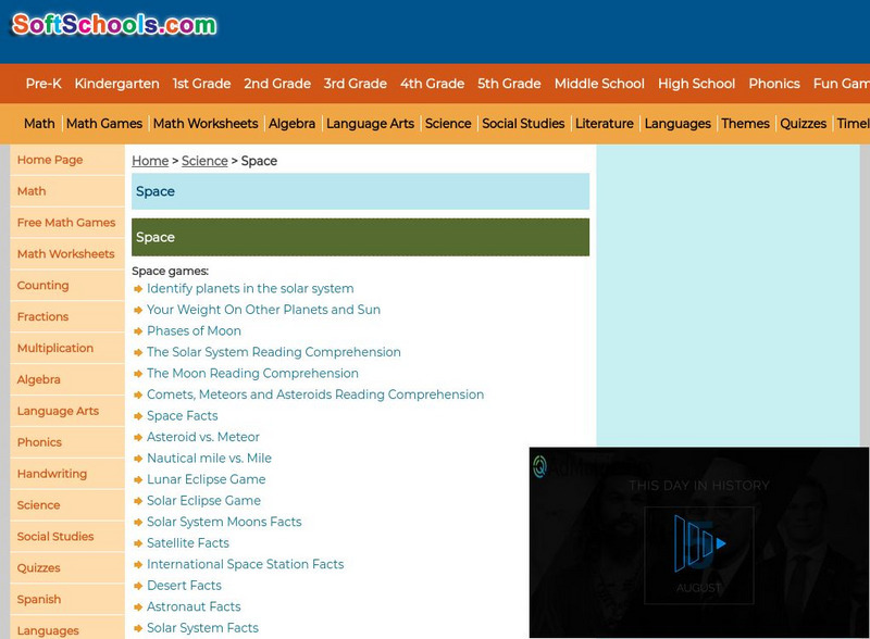 Soft Schools: Space: Solar System Interactives Interactive Soft Schools: Space: Solar System Interactives Interactive