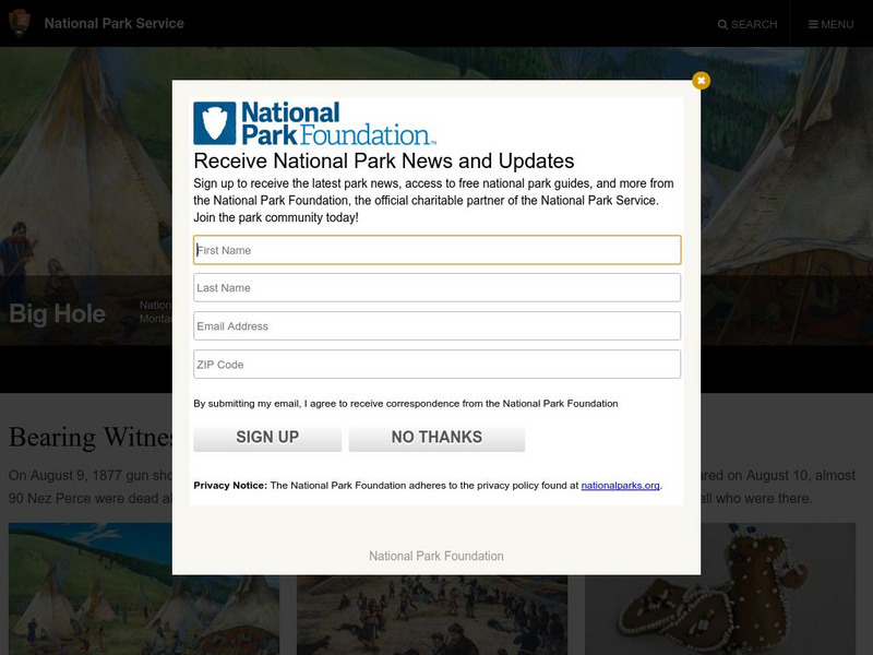 National Park Service: Big Hole National Battlefield: Handout National Park Service: Big Hole National Battlefield: Handout
