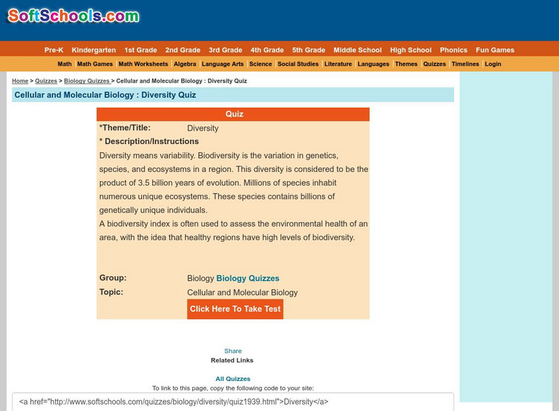 Soft Schools: Diversity Quiz Unknown Type Soft Schools: Diversity Quiz Unknown Type