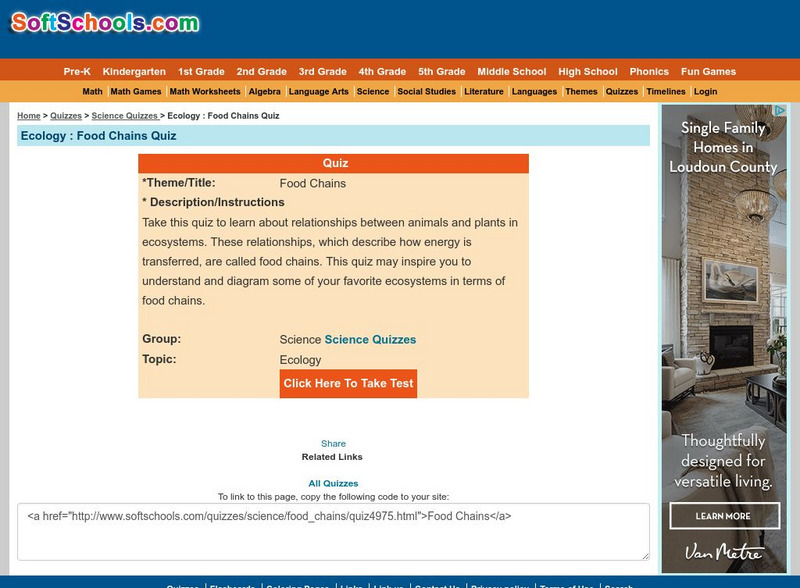 Soft Schools: Food Chains Quiz Unknown Type Soft Schools: Food Chains Quiz Unknown Type