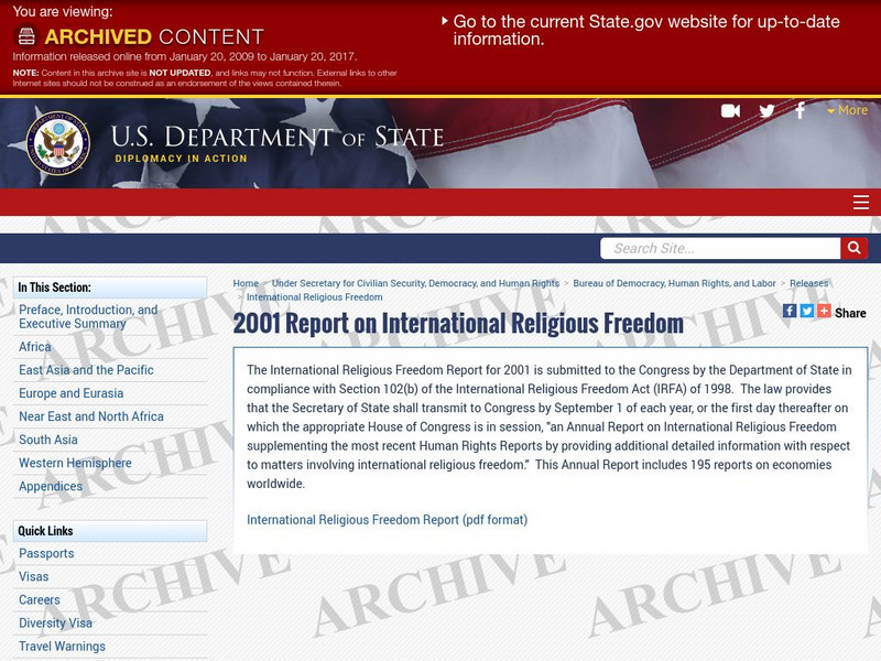 U.s. Dept. Of State: Afghanistan: International Religious Freedom Report Website U.s. Dept. Of State: Afghanistan: International Religious Freedom Report Website