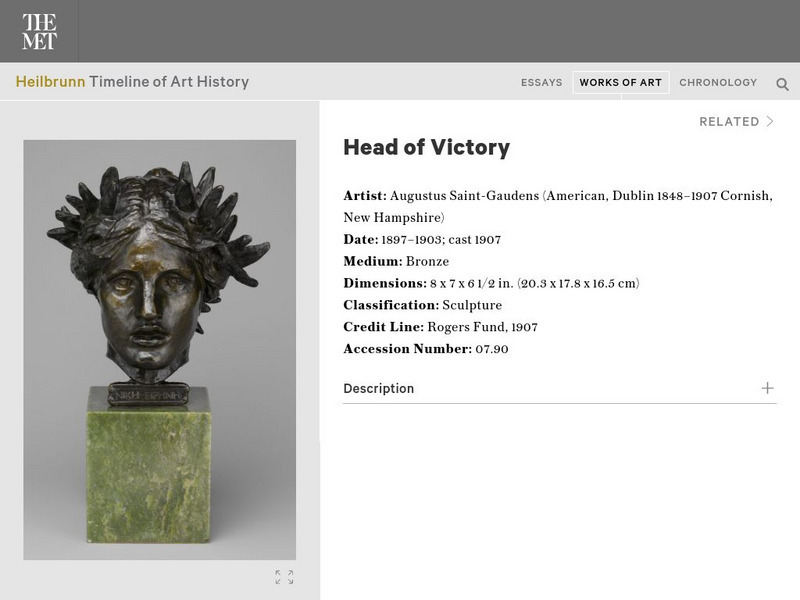Metropolitan Museum of Art: Head of Victory Graphic Metropolitan Museum of Art: Head of Victory Graphic