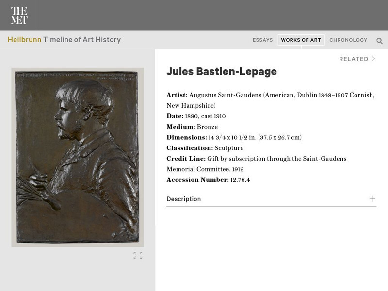 Metropolitan Museum of Art: Jules Bastien Lepage Graphic Metropolitan Museum of Art: Jules Bastien Lepage Graphic