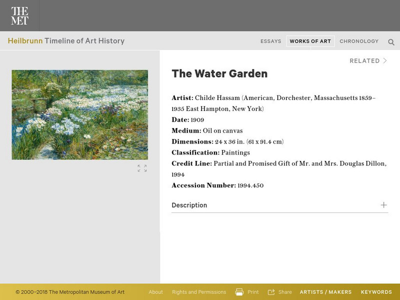 Metropolitan Museum of Art: The Water Garden Graphic Metropolitan Museum of Art: The Water Garden Graphic