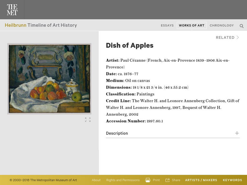 Metropolitan Museum of Art: Dish of Apples Graphic Metropolitan Museum of Art: Dish of Apples Graphic