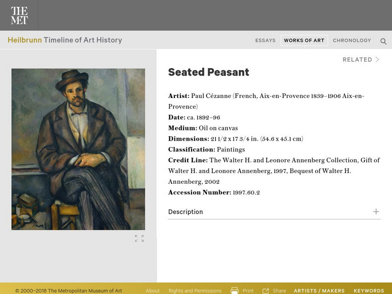 Metropolitan Museum of Art: Seated Peasant Graphic Metropolitan Museum of Art: Seated Peasant Graphic