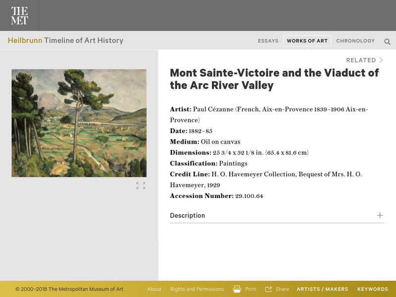 Metropolitan Museum of Art: Mont Sainte Victoire & Viaduct of the Arc River Vall Graphic Metropolitan Museum of Art: Mont Sainte Victoire & Viaduct of the Arc River Vall Graphic