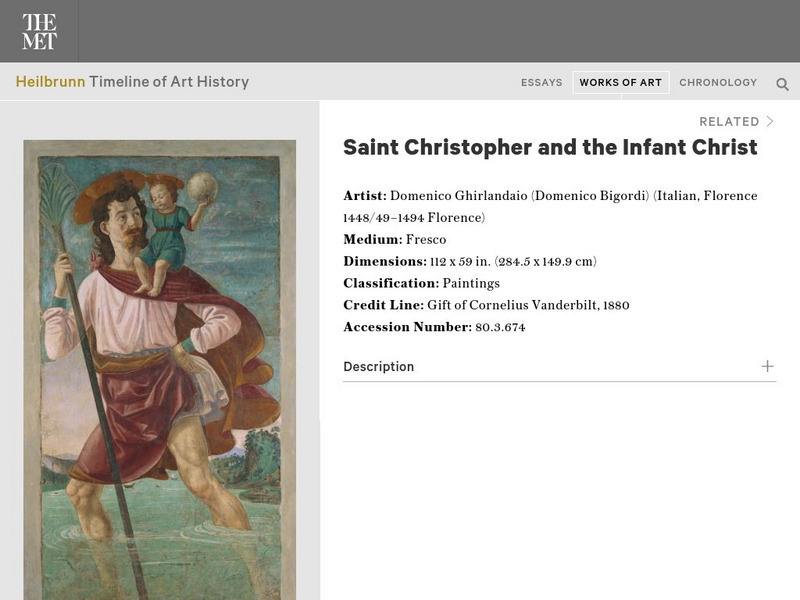 Metropolitan Museum of Art: Saint Christopher and the Infant Christ Graphic