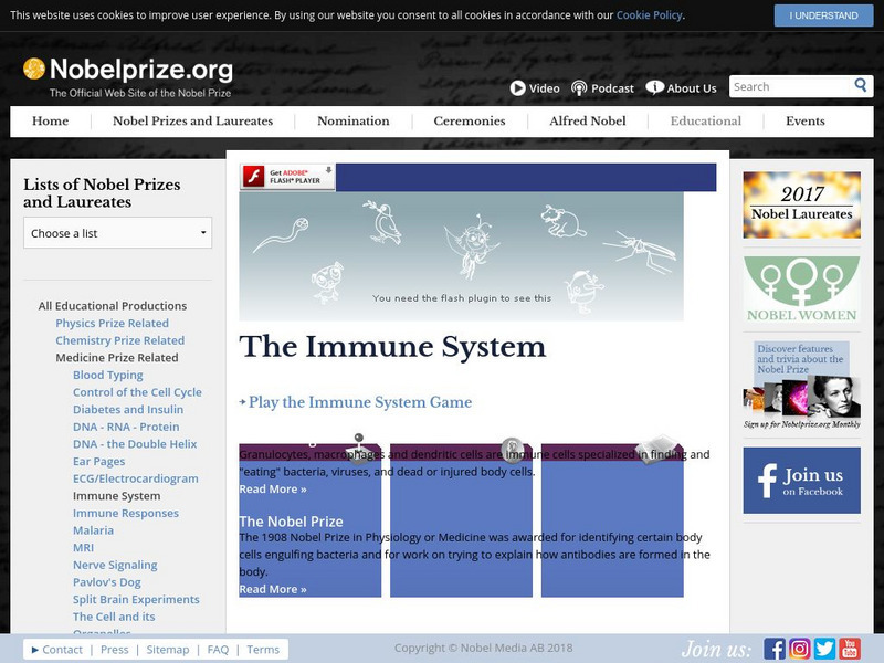 The Nobel Prize: The Immune System: Defending Our Bodies Interactive The Nobel Prize: The Immune System: Defending Our Bodies Interactive